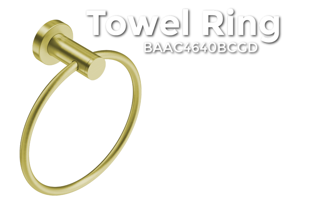 Brushed Champagne Gold Towel Ring